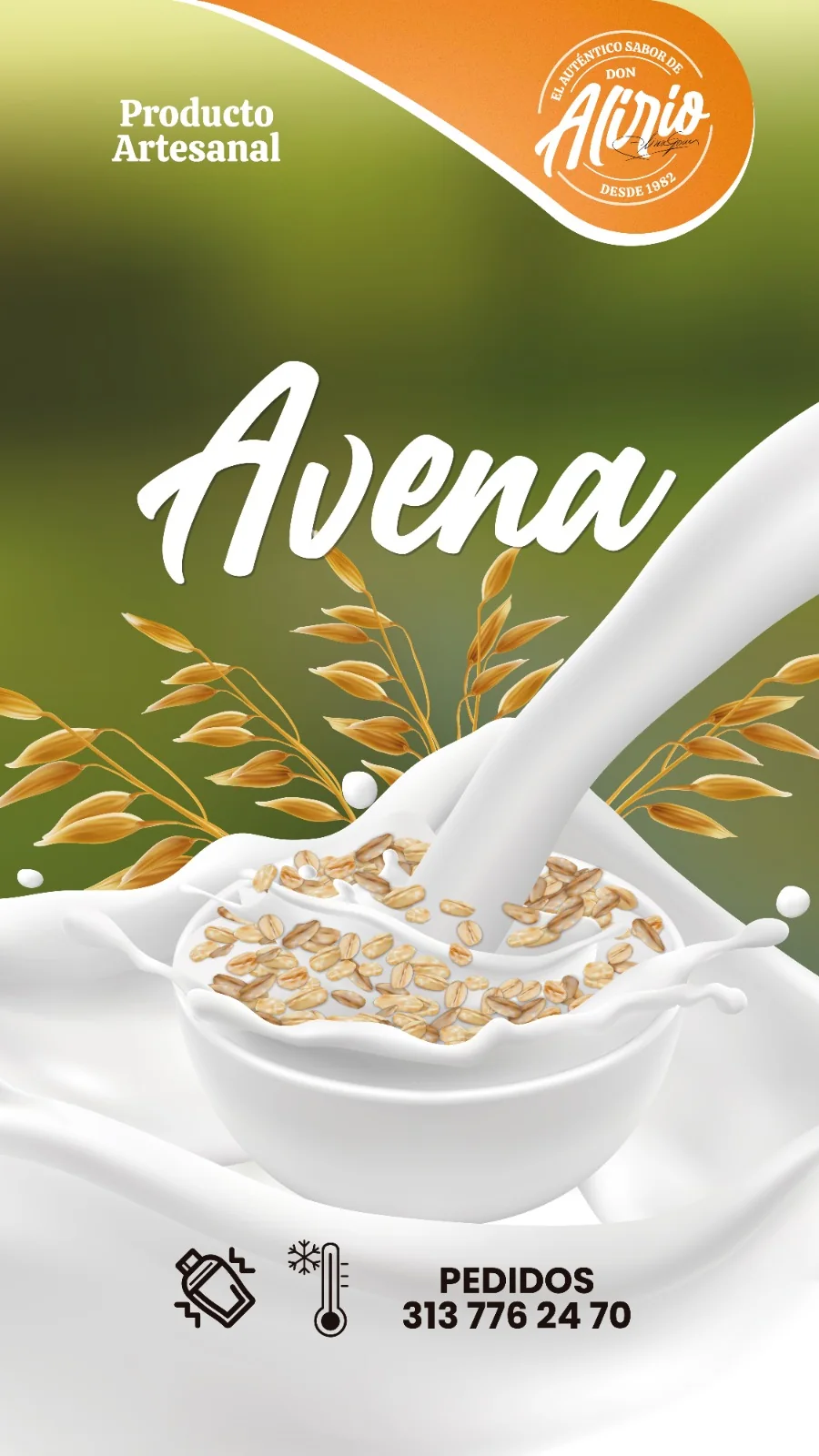Pieza Don Alirio Avena producto artesanal