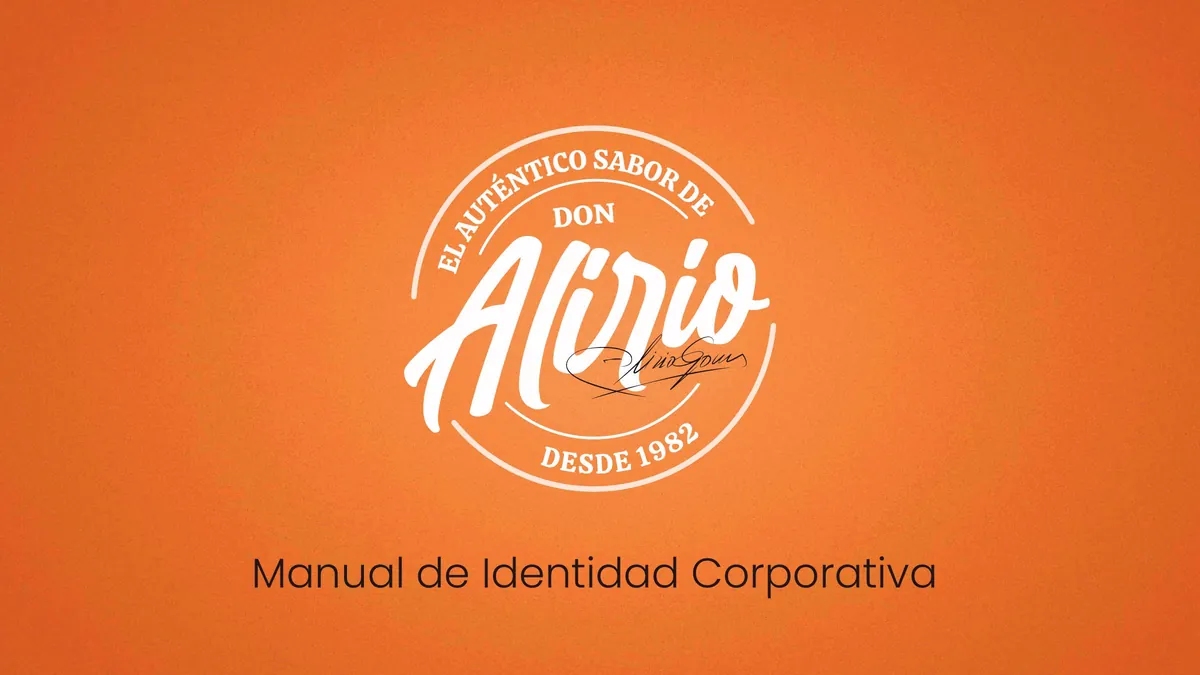 Página 1 del manual de identidad corporativa Don Alirio