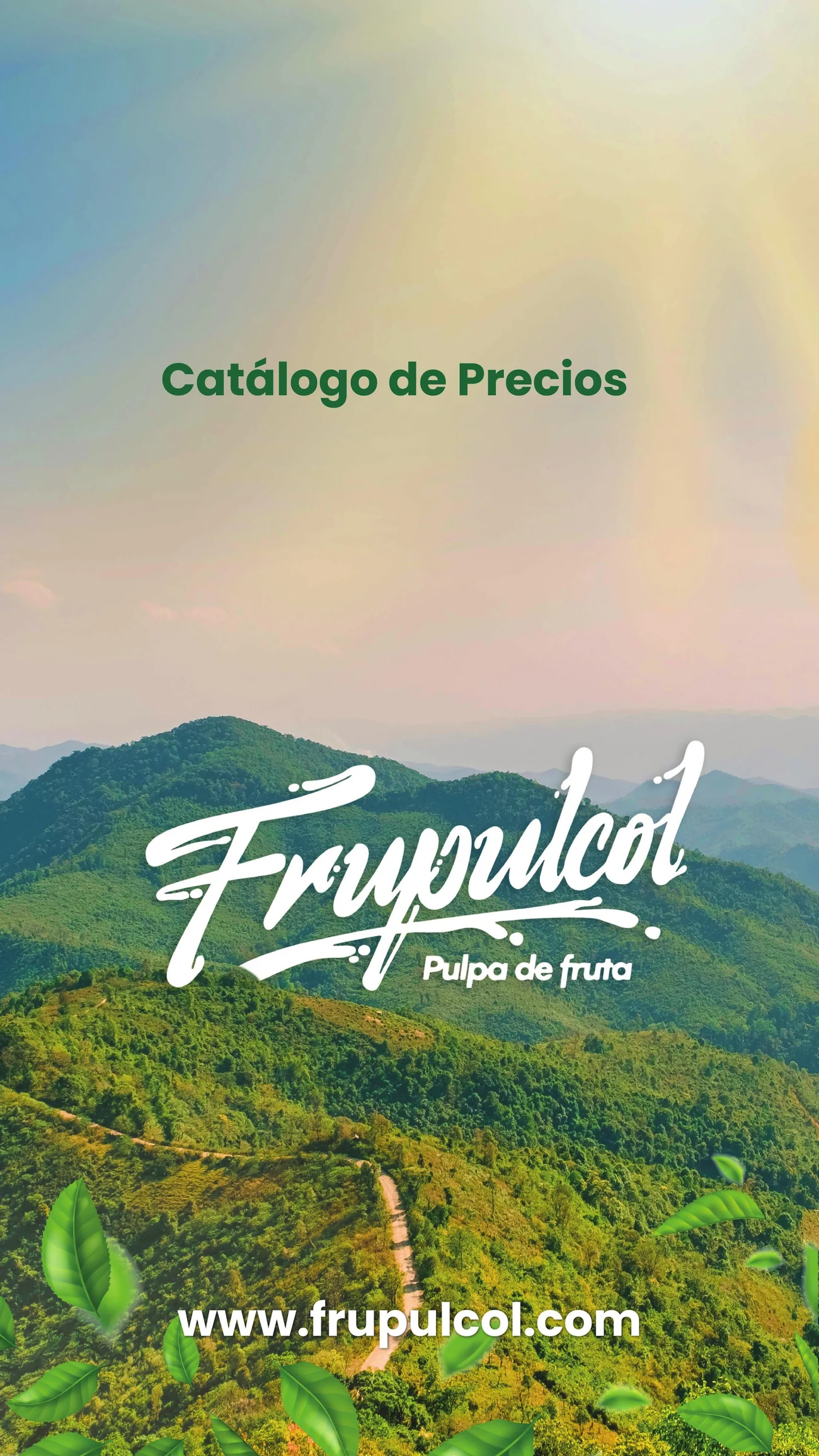 Portada del catálogo de precios Frupulcol