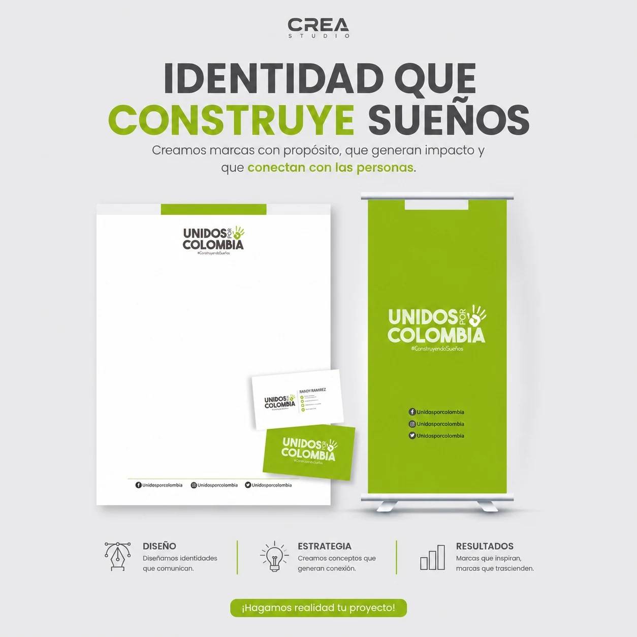 Pieza de identidad visual Identidad que Construye Sueños