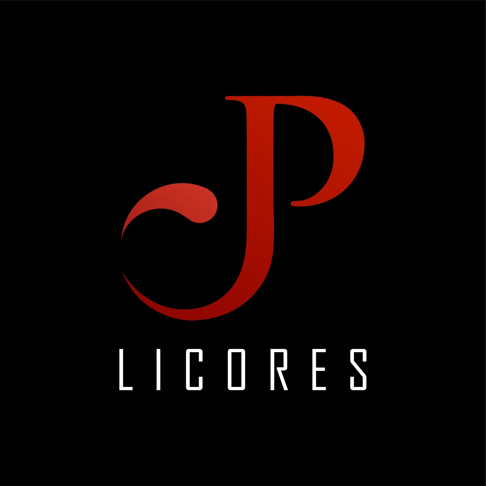 Logo JP Licores sobre fondo negro