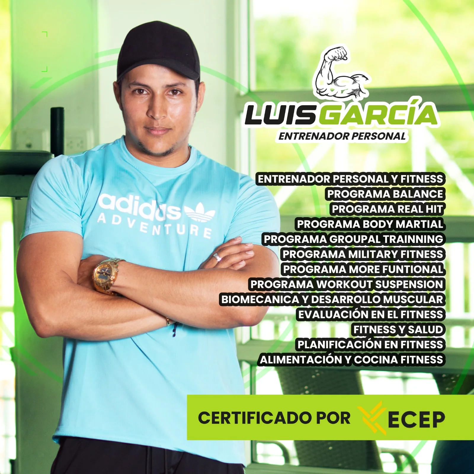 Pieza de presentación Luis García entrenador personal