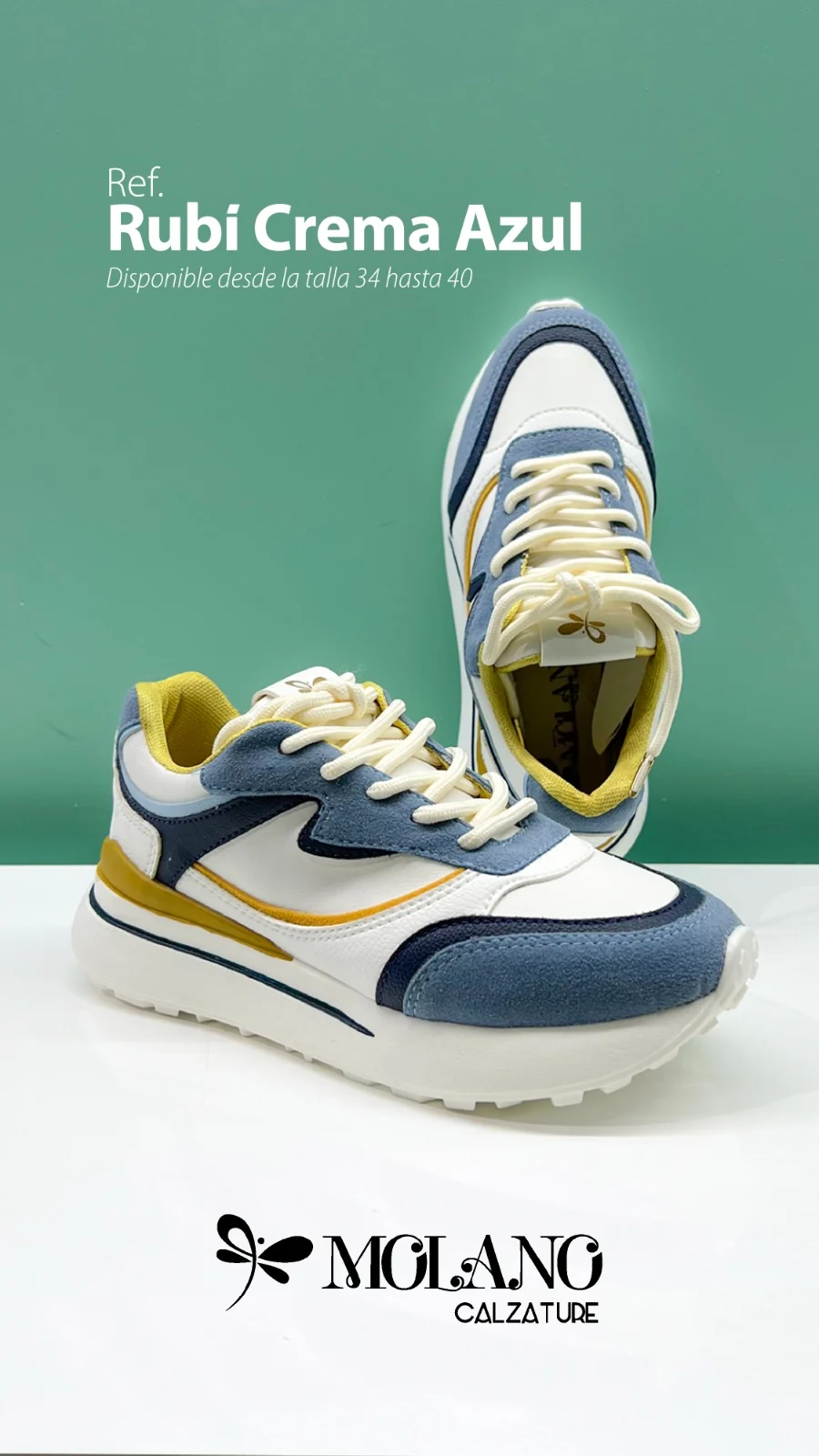 Tenis MCLANG referencia Rubí Crema Azul