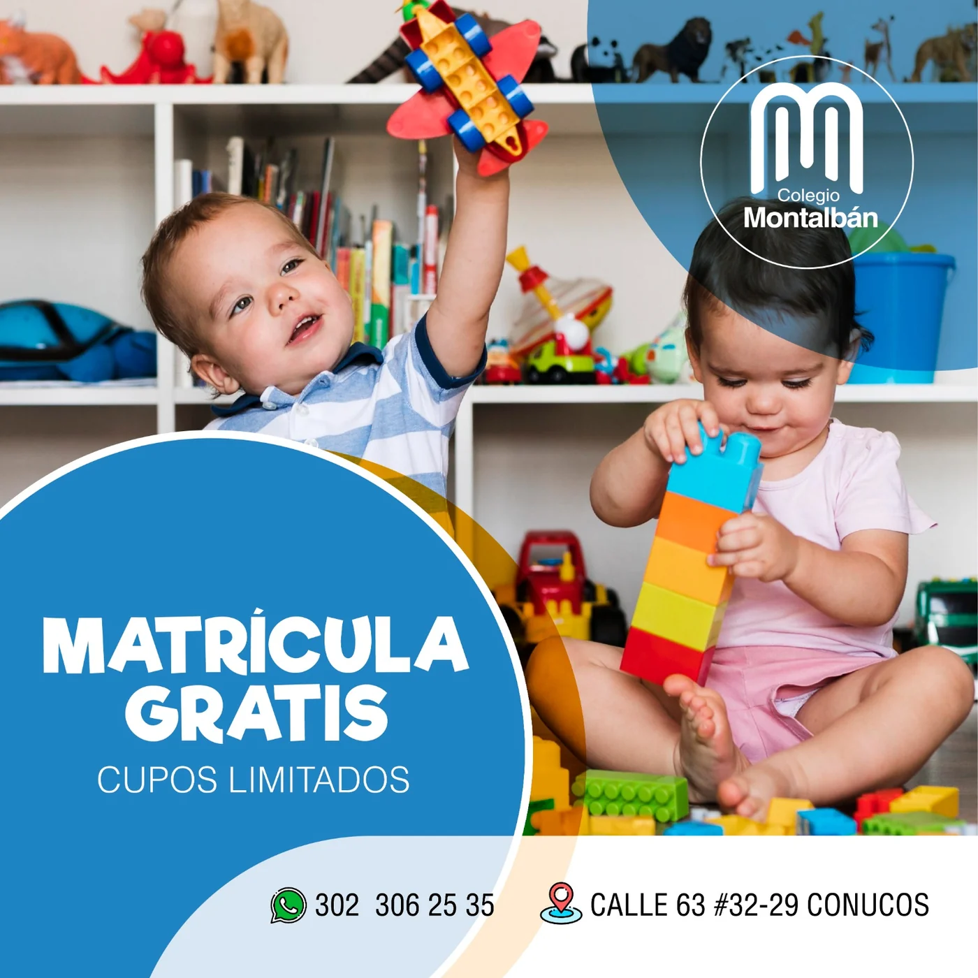 Pieza Colegio Montalbán matrícula gratis cupos limitados