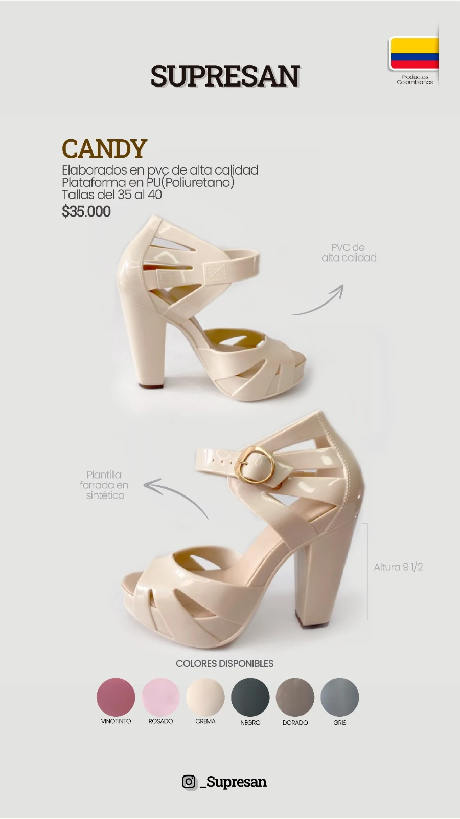 Pieza Supresan modelo Candy