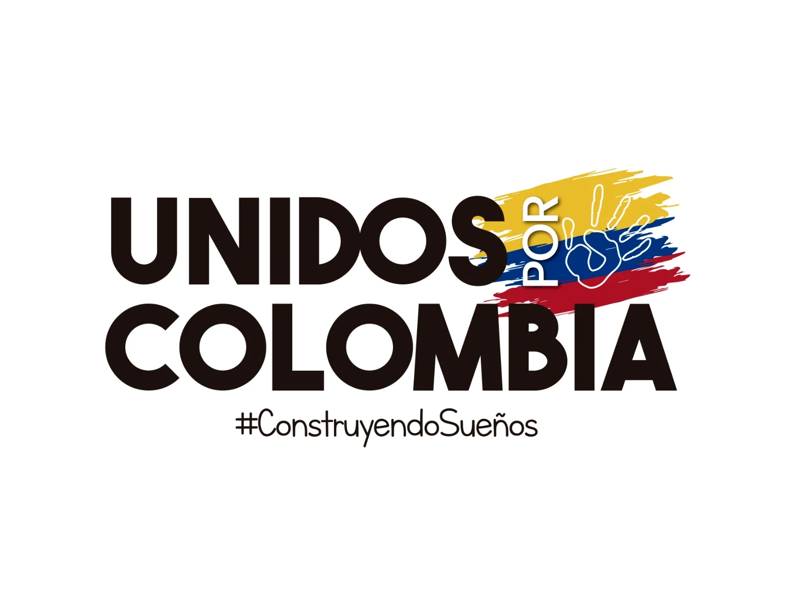Versión alternativa del logo Unidos por Colombia con bandera de Colombia